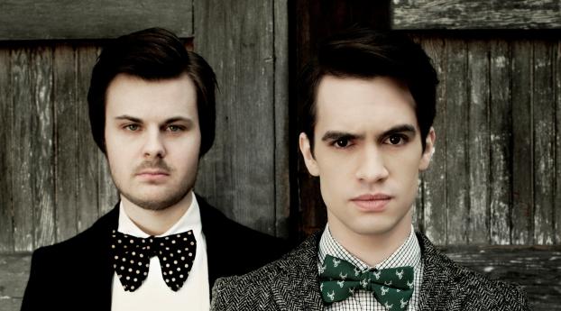 panic at the disco, brendon urie, spencer smith Wallpaper 1366x768 Resolution