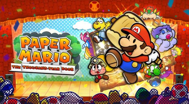 Paper Mario 2024 Gaming Wallpaper 1080x2300 Resolution
