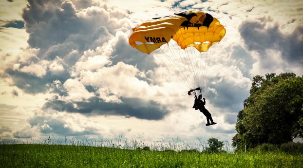 paraglider, paragliding, flying Wallpaper 320x240 Resolution
