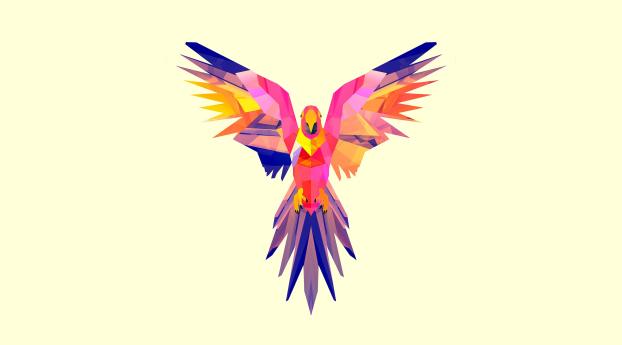 parrot, vector, drawing Wallpaper 1360x768 Resolution