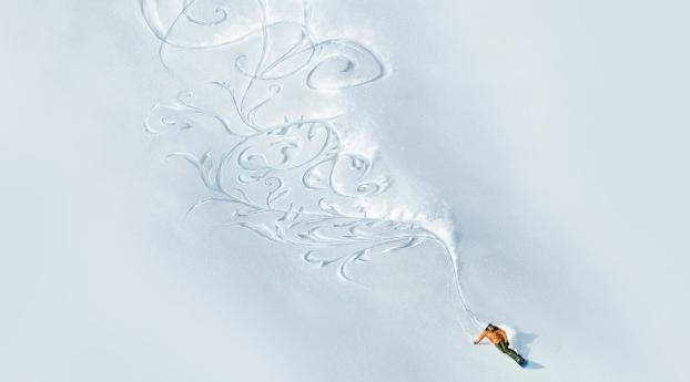 pattern, snowboard, snow Wallpaper 360x360 Resolution