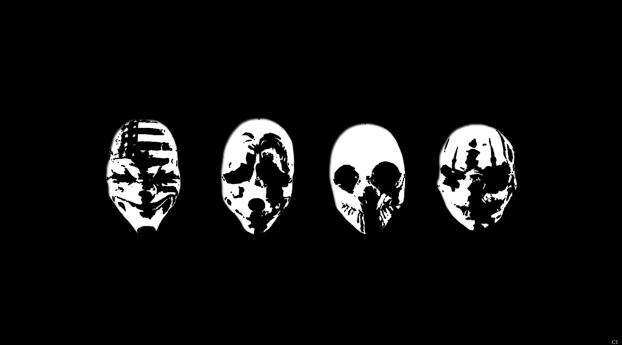 Payday Masks Wallpaper 720x1544 Resolution