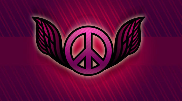 Peace Logo Abstract Wallpaper 1336x768 Resolution