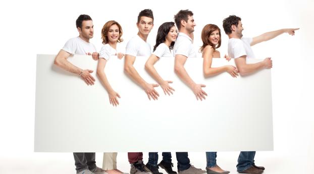 people, poster, white background Wallpaper