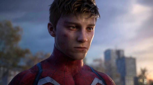 Peter Parker Marvel's Spider-Man 2 4k Wallpaper 1440x3160 Resolution