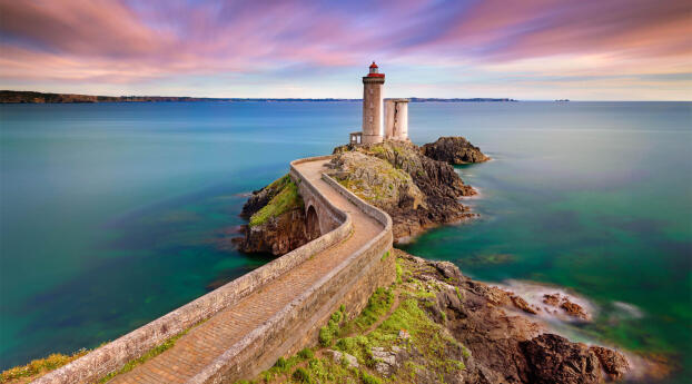Petit Minou Lighthouse HD France Wallpaper 768x1024 Resolution