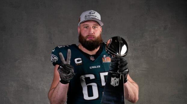 Philadelphia Eagles Lane Johnson  Super Bowl LIX Wallpaper