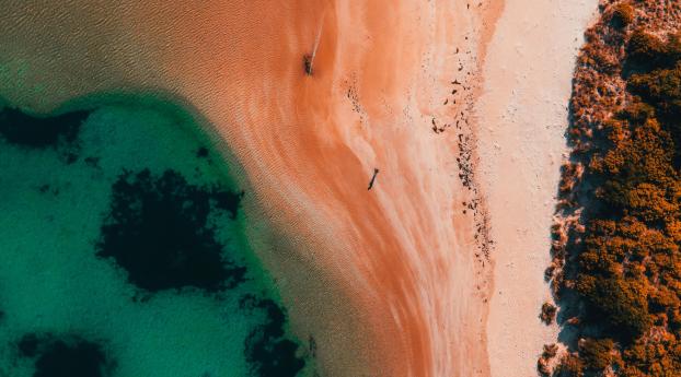 Photography Aerial Beach 4K Wallpaper 640x960 Resolution