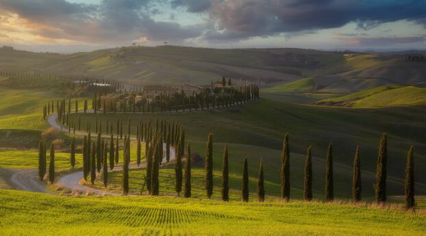 Photography Tuscany 4k Italy Wallpaper 3840x1080 Resolution