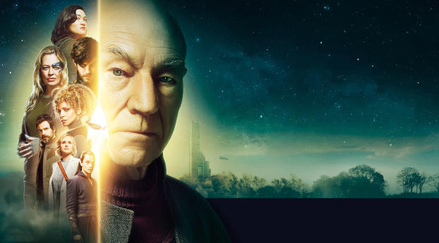 Picard Poster Wallpaper 1200x400 Resolution