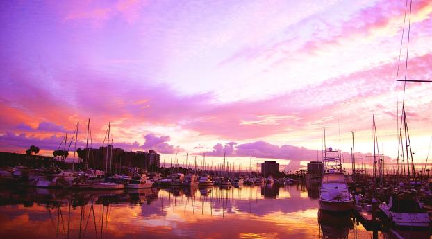 pier, boats, sky Wallpaper 2560x1600 Resolution