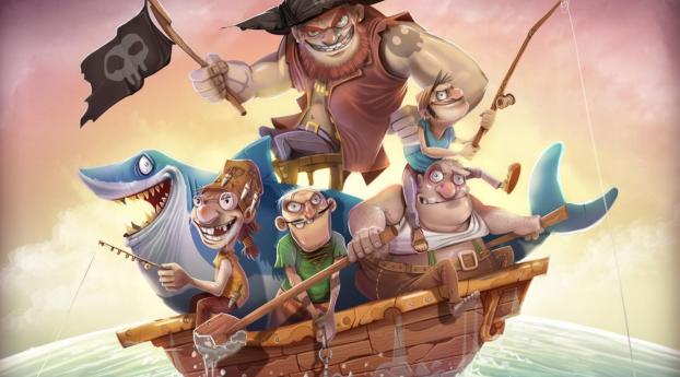 pirates, boat, fishing Wallpaper 1080x1920 Resolution