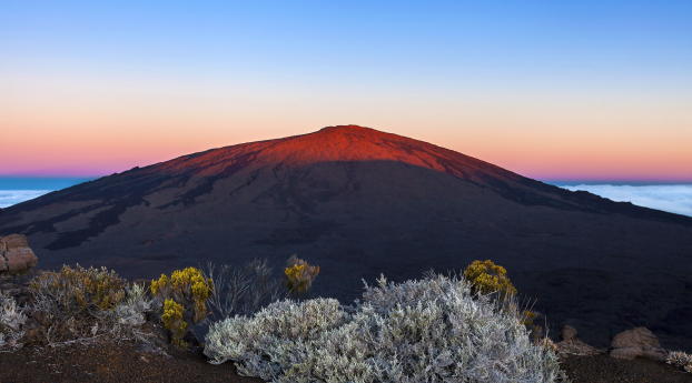 piton de la fournaise, volcano, sky Wallpaper 1080x2160 Resolution