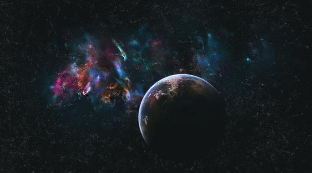 planet, galaxy, blur Wallpaper