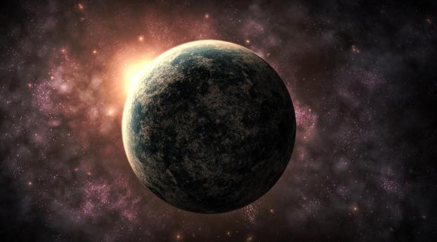 planet, nebula, light Wallpaper 640x1136 Resolution