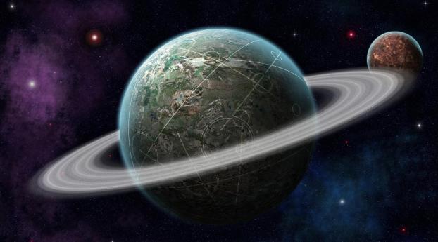 planet, universe, orbit Wallpaper 2560x1440 Resolution