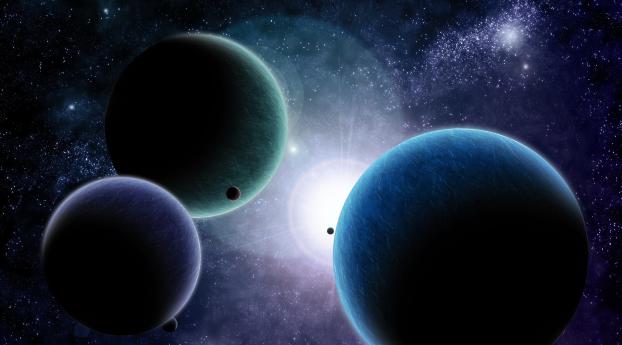 planets, companions, stars Wallpaper 1440x900 Resolution