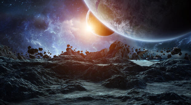 Planetscape 4k Digital Art Wallpaper 1080x2248 Resolution