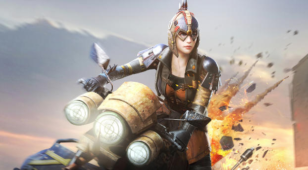 Playerunknown's Battlegrounds Woman Warrior Wallpaper 2560x1024 Resolution