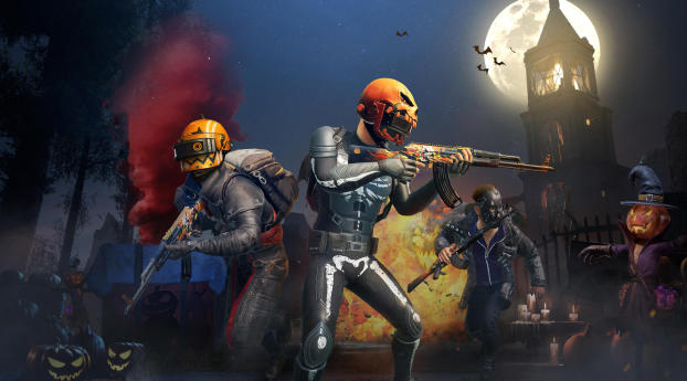 PlayerUnknown's Battlegrounds Halloween Wallpaper 2560x1440 Resolution
