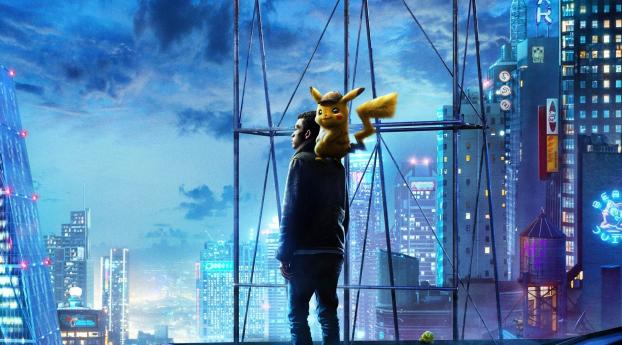 Pokemon Detective Pikachu 2019 Movie Wallpaper 1100x1080 Resolution