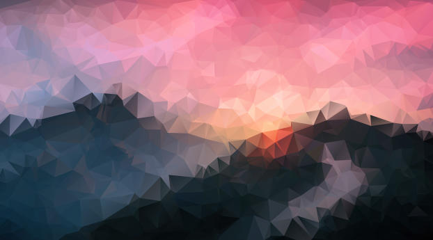 Polygon Mountains Wallpaper 1080x2280 Resolution