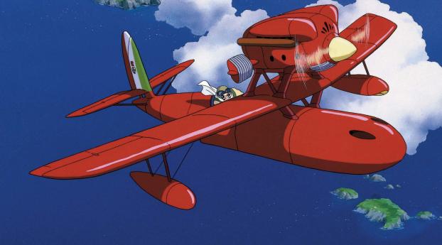 porco rosso, marco pagot, airplane Wallpaper 1125x2436 Resolution