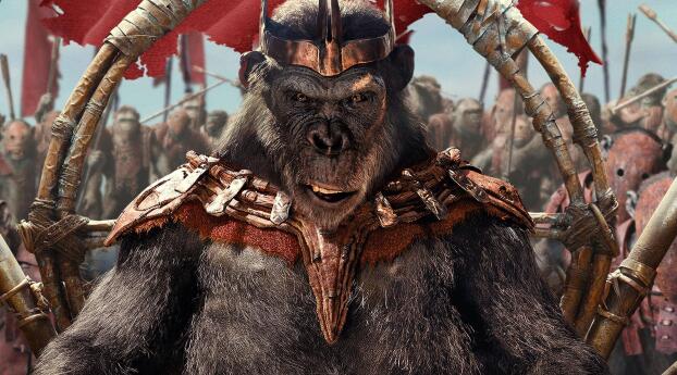 Poster HD Kingdom of the Planet of the Apes Wallpaper 480x320 Resolution