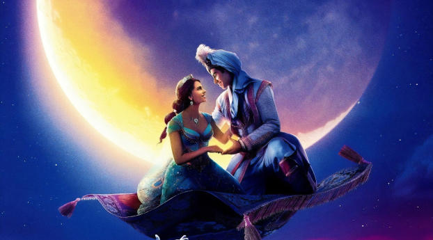 Poster of Aladdin Movie Wallpaper 360x480 Resolution