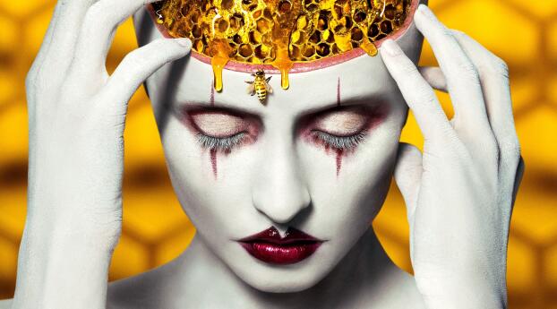Poster of American Horror Story Wallpaper 1600x400 Resolution