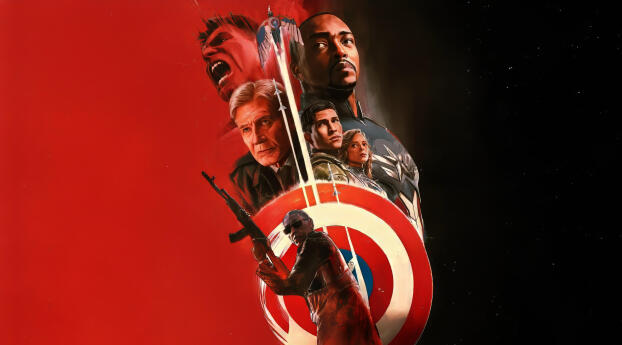 Poster of Captain America Brave New World 4K Wallpaper