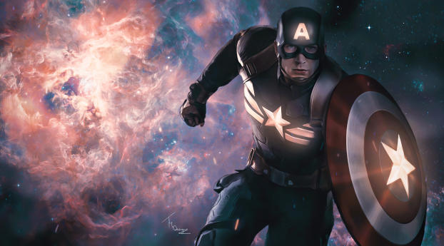Poster of Captain America Wallpaper 1080x2246 Resolution
