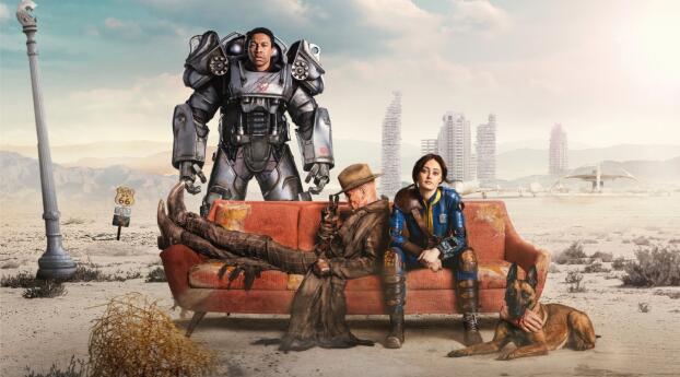 Poster of Fallout TV Show Wallpaper 750x1800 Resolution