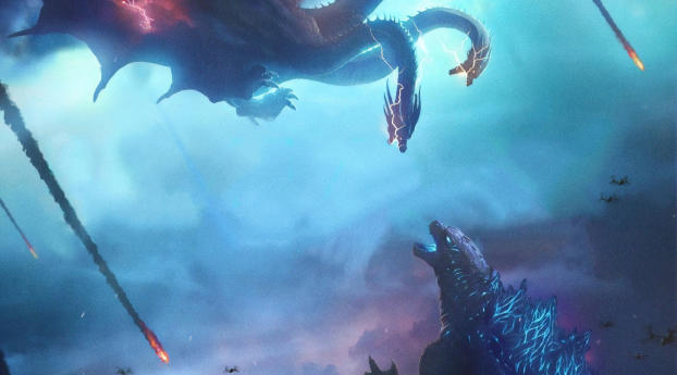 Poster Of Godzilla King of the Monsters Wallpaper 2160x4680 Resolution