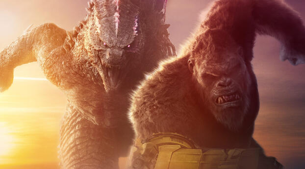 Poster of Godzilla x Kong Movie Wallpaper 1920x1440 Resolution