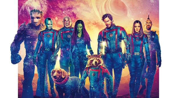Poster of Guardians of the Galaxy 3 Wallpaper 1366x768 Resolution
