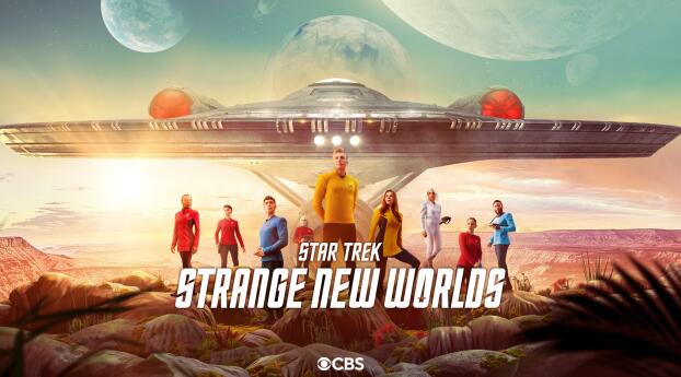 Poster of Star Trek Strange New Worlds 2 Wallpaper 2340x1080 Resolution