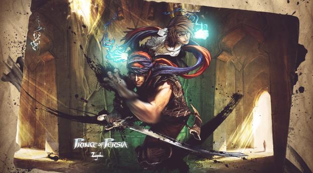 Prince of Persia Fan Art Characters Wallpaper 2248x2248 Resolution