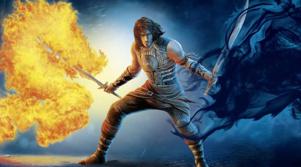 Prince of Persia Sword Fire Wallpaper 1280x2120 Resolution