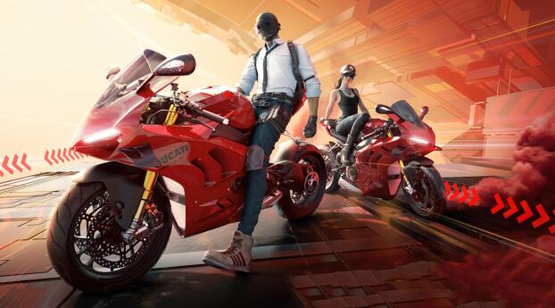 PUBG X Ducati Gaming Wallpaper 1080x2244 Resolution