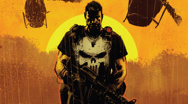 Punisher Comic Art Wallpaper 720x720 Resolution