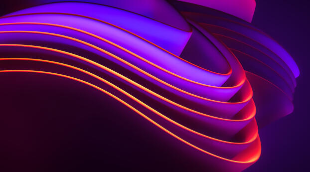 Purple Glowing Wave 4K Windows 11 Wallpaper 1024x768 Resolution