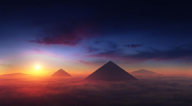480x854 Pyramids emerging from the Clouds Android One Mobile Wallpaper, HD  Artist 4K Wallpapers, Images, Photos and Background - Wallpapers Den