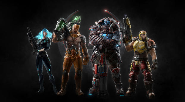 Quake Champions All Characters Wallpaper 1125x2436 Resolution