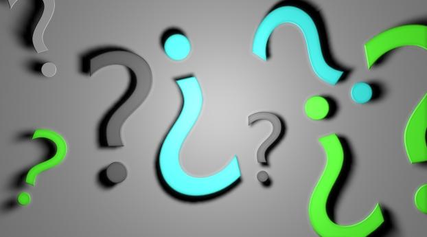 question marks, background, signs Wallpaper 2560x1440 Resolution