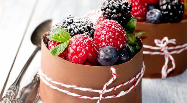 raspberry, dessert, dressing Wallpaper 1242x268 Resolution