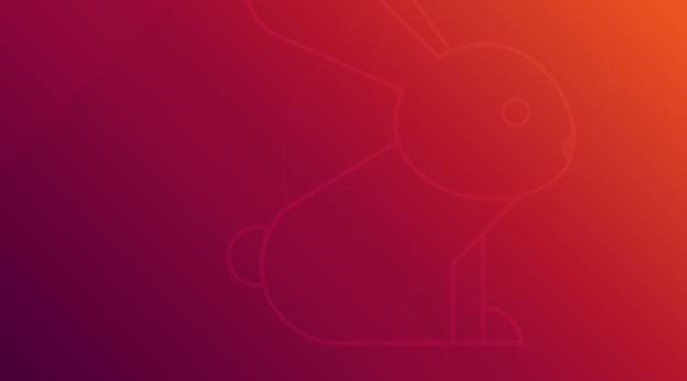 Raving Rabbit Ubuntu Wallpaper 1125x2436 Resolution
