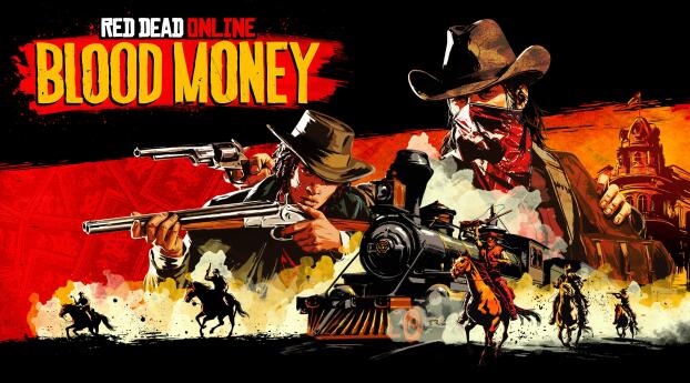 Red Dead Online Blood Money Wallpaper 1600x2560 Resolution