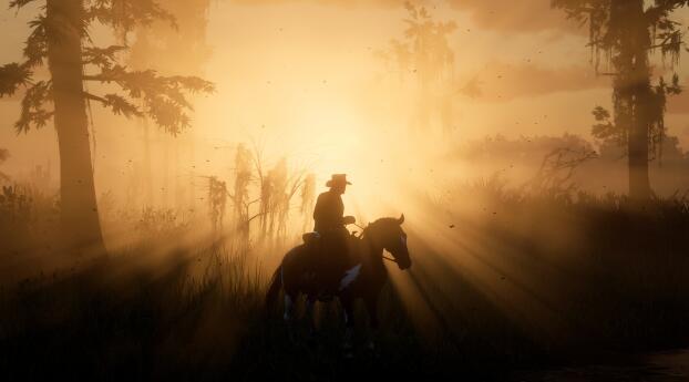 Red Dead Redemption 2 Swampy Afternoons Wallpaper 1920x1080 Resolution