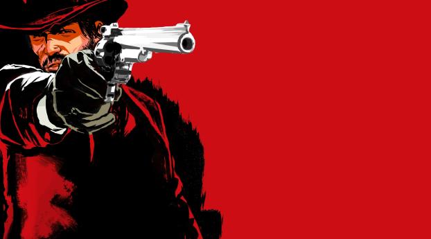 red dead redemption game, pistol, cowboy Wallpaper 2025x2022 Resolution